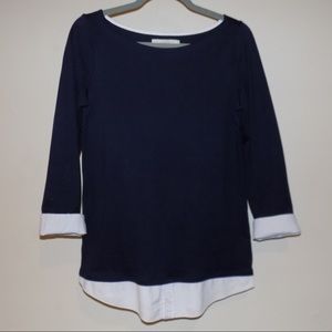 Loft long sleeve layered tunic